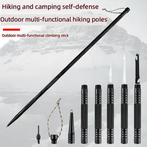 Outdoor Multi-Functional Hiking Poles for Hiking Camping Self-Defense with Climbing Stick Features 43inch 2.2pound Versatile Tool