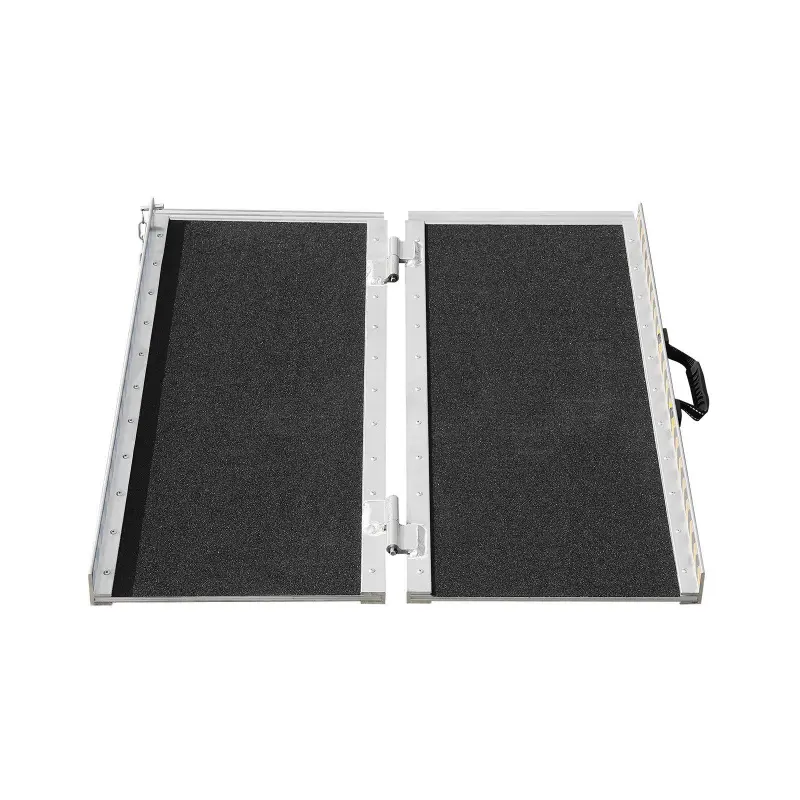Spring new arrivals Portable Wheelchair Ramp, 2 ft 800 lbs Capacity, Non-Slip Aluminum Folding Threshold Ramp, Foldable Mobility Scooter Ramp Wheel Chair Ramp, Handicap Ramp for Home Steps, Stairs, Doorways, Curbs