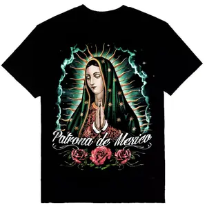 Mens Graphic Shirt Patrona de Mexico Nuestra Senora de Guadalupe , Chicano Clothing, Gangster clothes, Streetwear, Graphic tee, Hoodie men,women