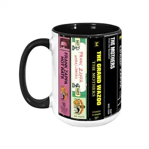 [SALE UP TO 51%] Frank Zappa Cassette Tape Mug, Retro Album Spines Coffee Cup, Experimental Rock Fan Gift, Mothers of Invention Decor