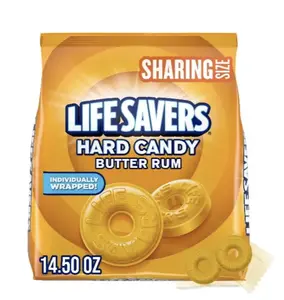 Lifesavers Butter Rum Hard Candy Sharing Size Individually Wrapped 14.50 Oz