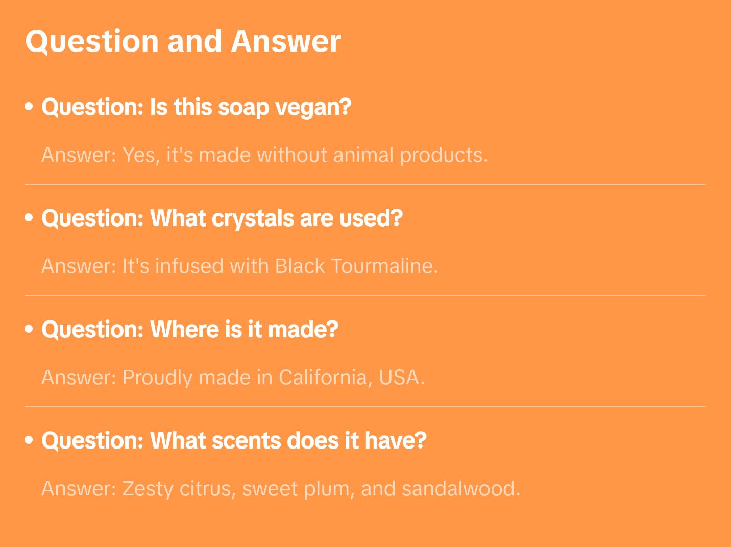 Crystal Bar Soap - Eternal Rebirth - Vegan - Crystal Infused - 7 oz - Scented in Zesty Citrus, Sweet Plum, Sandalwood and Orchidnilla