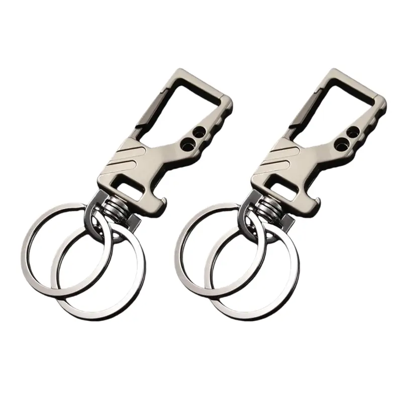 Heavy Duty Engraved Curve EDC Keychain Bottle Opener - Solid, Thick Texture, Eco-Friendly, Beer-Ready, Tactical Carabiner, Flexible Bag Clip, Auto Car Key Holder, Multi-Use EDC Gear Kitchen Gadget for Men