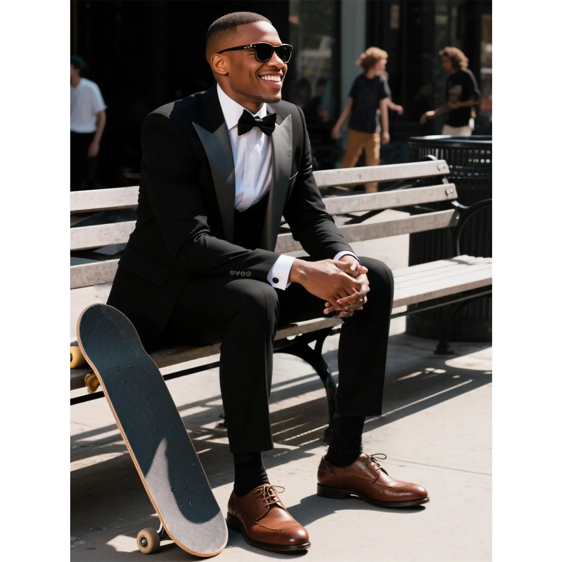 Men's Classic Slim Fitted Velvet 3-Piece Formal Polyester Suit Set - Long Sleeve Peaked Lapel, Single Button Tuxedo Dinner Jacket, Matching Vest & Pants, All Over Print, All Seasons, Soft, Pockets, Stylish, Shiny, Luxury Menswear