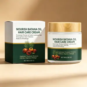Batana Oil Hair Cream 80g – Promotes Thicker, Fuller Looking Hair & Reduces Breakage – Deep Conditioning Treatment