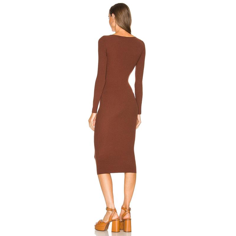 LPA Auburn Sweater Dress in Chocolate