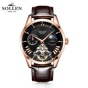 【SOLLEN】High-End Men’s Business Watch –  watch with waterproof design; an ideal gift for Christmas, birthdays, boyfriends, husbands, Valentine’s Day, Father’s Day, and weddings. Model 302 mechanical