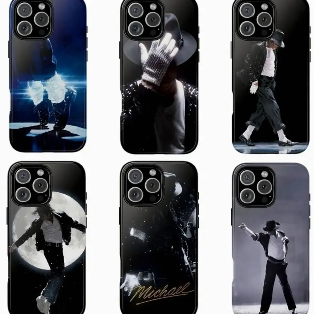 Michael Jacks0n 2026 Iconic Crystal Glove, King Pop Art Signature Rubber Phone Case Compatible with iPhone 17, 16, 15, 14, 13, 12, 11, X & Galaxy