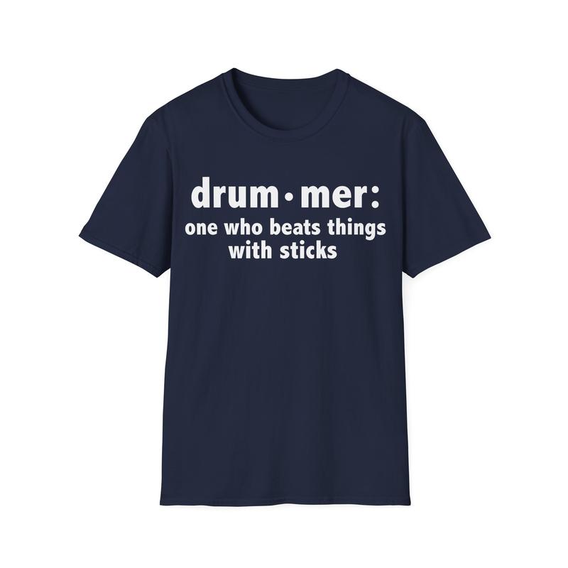 Drummer Definition Unisex T-shirt S-3XL Drums Drumline Music Musician Casual Cotton