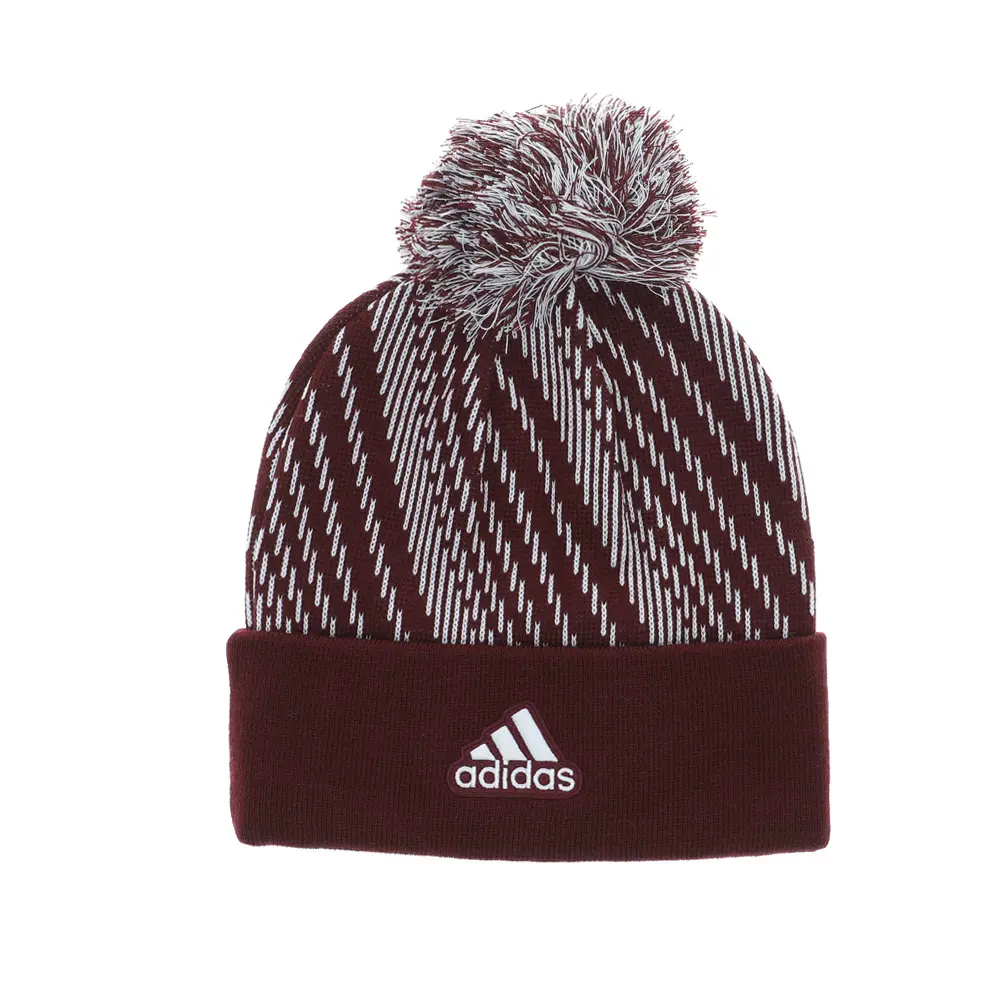 adidas Mens Texas A&M Aggies Players Cuff Beanie  - Red, White