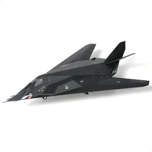 F-117 Nighthawk "Shark Mouth" Model - Stealth Fighter with Aggressive Nose Art, Desert Storm/Allied Force Collectible, Aviation Gift, Desk Decor for Military Enthusiasts