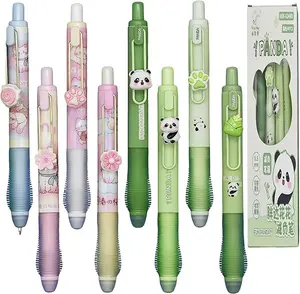 6 pcs Gel Ink Pens With Black Ink For School Office