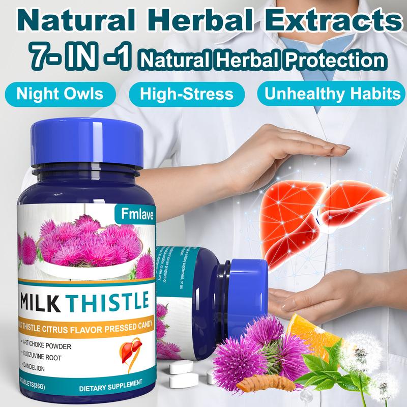 2-pack | Fmlave Milk Thistle Supplement | Natural Herbs, with Turmeric & Dandelion | Supports Liver Detoxification & Cleansing, Aids in Fat Digestion | A Must-Have for Individuals Who Consume Alcohol Regularly | 60 Capsules, Highly Absorbable