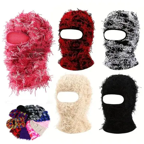 Balaclava Knitted Full Face Ski Mask Winter Windproof Neck Warmer for Men Women Mask Beanie