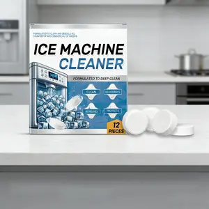 Ice Maker Cleaner Tablets, Gentle Descaling & Deodorizing for Home Ice Machines, Removes Mineral Buildup & Limescale, Easy-to-Use Daily Care Essential