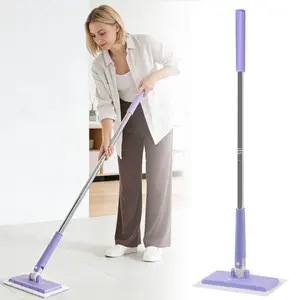 16 Inch x 8 Inch x 27.59 Inch No-wash Mop, Uses Disposable Face Towel, Hands-Free Replacement, Dry and Wet Multi Surface Floor Cleaner, Bathroom Cleaning