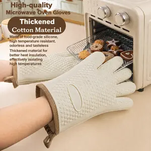Heat Resistant Silicone Anti-Scald Gloves – Microwave, Oven & Baking Safe, Thickened for High Temperature Insulation, Available in Multiple Colors