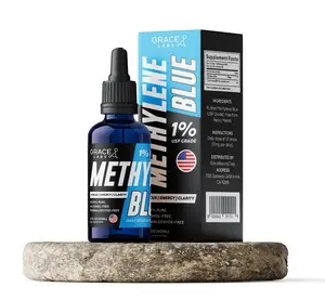 Methylene Blue 1% USP Grade Grace Labs – Pharmaceutical Grade Supplement for Humans | 60ml | Brain, Focus & Mitochondrial Support | Third Party Lab Tested | No Formaldehyde, Alcohol, Gluten, or GMO | High Purity Liquid Drops