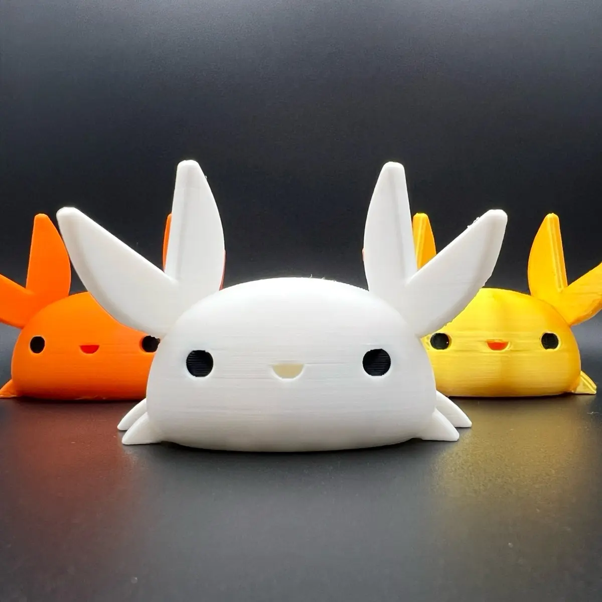 Adorable Cute Crab 3D Printed Office Desktop - White/Gold/Orange pencil design Funny business card desk accessories gifts