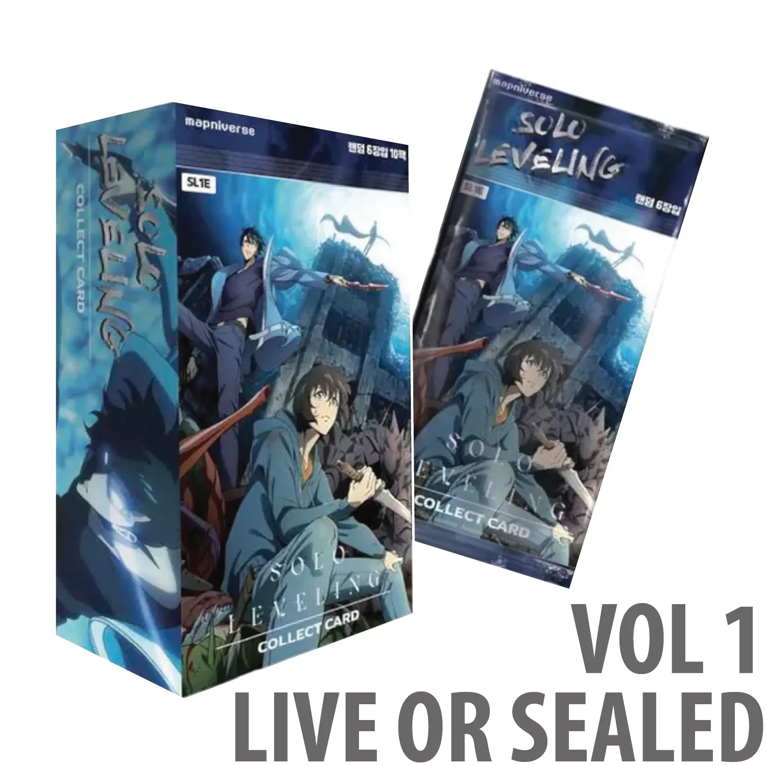 Commune REAL LEVELER A-Box Booster 高品質 Solo Leveling Booster Box - Vol 1, Vol 2, Vol 3 (Mapniverse, 10