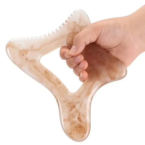 Large Natural Resin Gua Sha Tool, Lymphatic Drainage Support Manual Massage Tool for Lymph Flow, Cellulite Removal & Muscle Relief, Face to Glutes Use for Beauty & Personal Care to Achieve a Perfect Figure