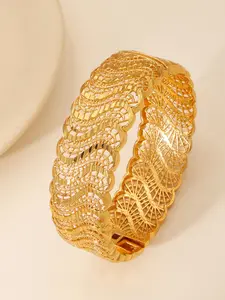 Luxurious Middle Eastern Carved Hollow Bangle, Dubai Women's Fashion Jewelry, Ethiopian Arab Hand Bracelet, Party Gift