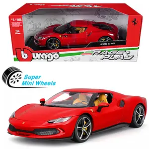 Bburago 1:18 Ferrari 296 GTB – Red – Race & Play