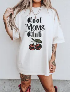 Comfort Colors Cool Moms Club - Mothers Day gift for mom Tshirt - Trendy Aesthetic Mom T-shirt - Vintage inspired graphic Tee