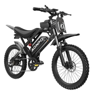 AONPO 2000W Off-Road Electric Dirt Bike, 33MPH Adult E-Bike, 52V 45 Miles Long Range, Dual Hydraulic Suspension All-Terrain Ebike for Mountain Beach Commute, US Local After-Sales Support selling Outdoor Sports Bicycle motor speed
