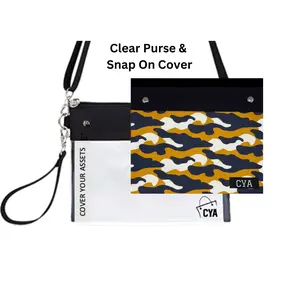 Navy & Gold Camo - Wide - Purse & Cover