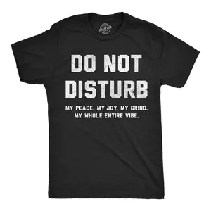 Mens Funny T Shirts Do Not Disturb My Peace My Joy My Grind Sarcastic Graphic Novelty Tee for Men Mens Funny T Shirts Cool Vintage Fashion T-Shirt Gift Classic Menswear Funny Animal Short Sleeve Novelty Tees Black - Do