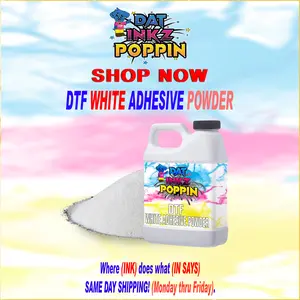 DAT Poppin White Adhesive Powder - DTF White Adhesive Powder for Ink, Same Day Shipping Available