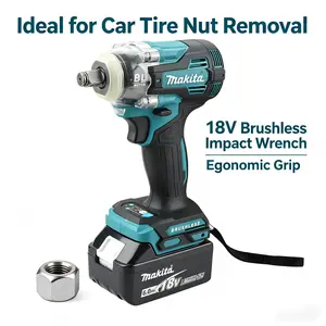 Makita DTW004G 18V Brushless Cordless Impact Wrench With Ergonomic Grip Design Stable Power Handheld Tool Convenient For Vehicle Lug Nut Disassembly And Daily Automobile Maintenance Work