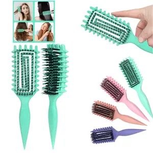 1PC Curly Hair Brush Styling Curl Defining Brush for Women Edge Define Lift Curling Brush for Curly Hair Effortlessly Defined Curls and Reduces Frizz