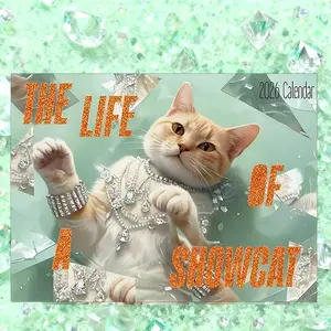 2026 Cat's Dream Wall Calendar - Fun Cat Dance Series, 12 Months of Photos, Perfect Gift for Cat Lovers, English Language, Paper Material, Everyday View, January to December | Fun Design | Durable Paper, Ideal Decoration for Home and Office