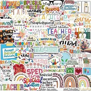 Special Education Learning Cartoon Pattern Sticker, 50pcs/1000pcs Decorative Sticker, DIY Waterproof Self Adhesive Sticker for Phone Case, Water Bottle, Notebook