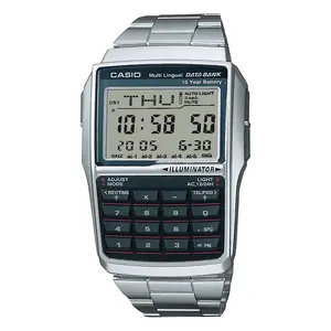 Casio Men's Digital Data Bank Calculator Watch with Silver Dial - DBC-32D-1A