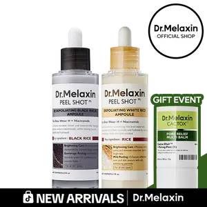 [Dr.Melaxin New Arrival Exclusive GWP] Peel Shot Glow Rice Ampoule Duo - Serums for Brightening, Exfoliating, and Moisturizing - Suitable for All Skin Types