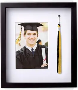 Tassel and Picture Graduation Frame, Photo with Tassel Holder, Perfect Graduation Party Centerpiece and Keepsake, Great Gift for Graduates, Parents, and Grandparents, 5x7 Photo Insert