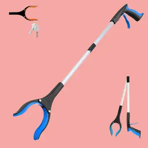 Grabber Reacher Tool - 32” Extra Long Foldable Gripper and Reaching Tool - Heavy Duty Pick Up Stick Grabbers for Seniors, Trash, Surgery Recovery Must Haves Gifts (Blue)