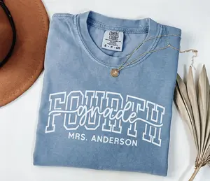 Comfort Colors Custom Fourth Grade Teacher Shirt,Personalized Fourth Grade Shirt,Gift For Teacher,4th Grade Teacher Team Shirt,Teacher Gift