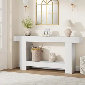 1 PB Frame Entryway Table160CM Antique White