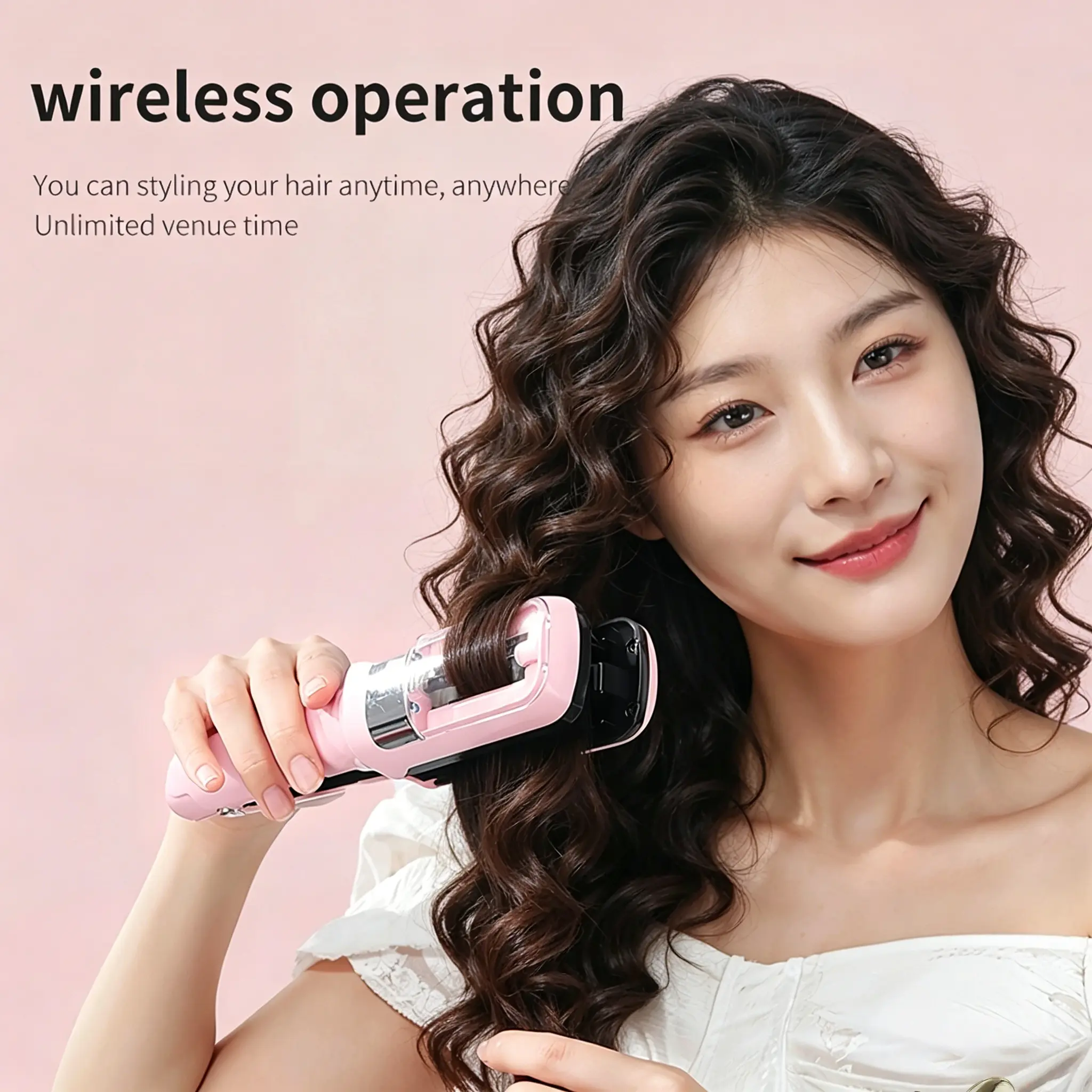 Portable Wireless Hair Trimmer - Battery Powered Split End Remover, Electric Home Styling Device with 500mAh Rechargeable Battery for Split End Fix, Battery Powered Trimmer