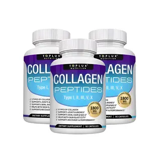 3 bottles of Top lux nutrition collagen peptides 1800mg Complex-Type l, ll, lll,V,X Premium Collagen Complex for Better Skin & HairStrong Joint, Skin performance recovery ,for Men Women ,x premium collagen complex, health beauty fitness