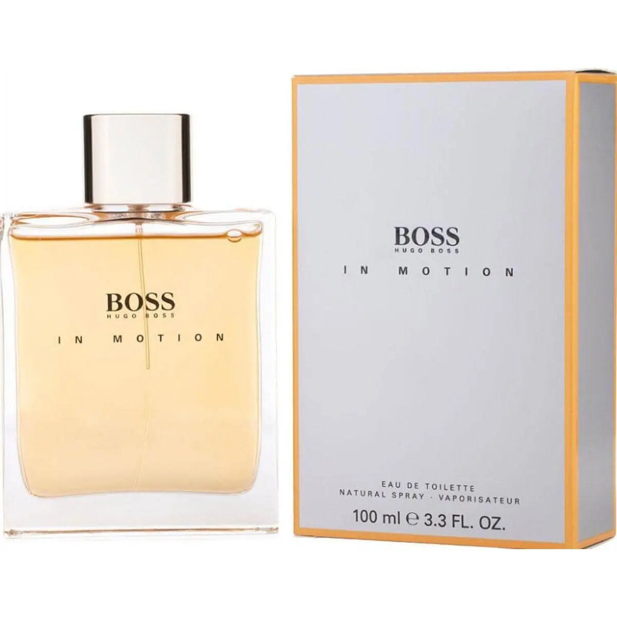 HUGO BOSS Boss In Motion Spray-On Men's Eau de Toilette - Long Lasting Aromatic Citrusy Fragrance with Citrus Blend, Peppery Accents, 3.3 fl oz (3.4 oz Equivalent), New in Box, Long Lasting Fragrance, Spray-On Men's Fragrance