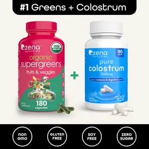 Supergreens + Colostrum Capsules Bundle
