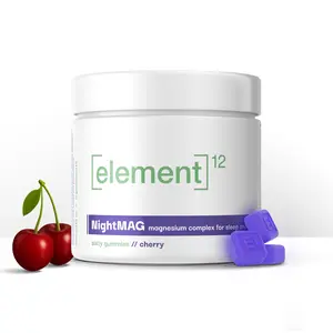 NightMAG Sleep Gummies by Element12 – Top Sugar-Free Magnesium & Melatonin Complex – 60 Vegan Cherry Gummies for Deep Sleep, Recovery & Relaxation
