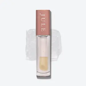 JULE Xclusive Clear Lip Gloss for Glassy, Buttery Lips - Vegan & Cruelty-Free with Shea Butter & Vitamin E for Hydrated Lips - Vanilla Crème Brûlée Scented Makeup 5 ML - Cosmetic