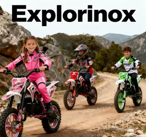 Explorinox Durable Kids' Off-Road Toy Bike(Basic Version) with Dual Disc Brakes & Waterproof Starter for Safe Riding & Easy Control - Mtb Bmx