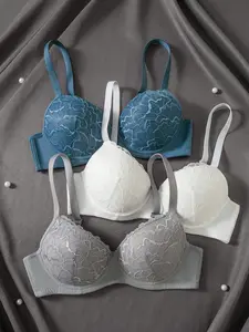 3pcs Sexy & Elegant Lace Patchwork Women's Lingerie Set